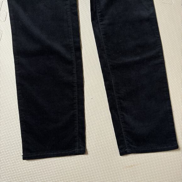 LOFT Women’s Modern Skinny Black Velvet Pants Size 12 Cotton Stretch Goth Chic - Picture 7 of 11